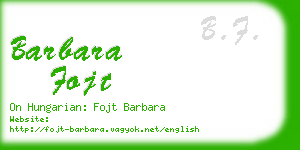 barbara fojt business card